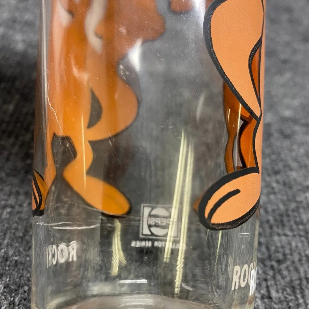 Vintage Pepsi Collector Series Rocky the Flying Squirrel Glass 1970s Pat Ward
